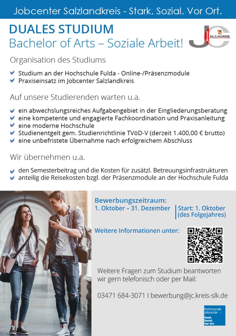Informationen zum Dualen Studium.