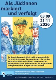 Exposición especial «¡Marcados y perseguidos por ser judíos!» (del 3 de septiembre al 21 de noviembre de 2026) Exposición especial «¡Marcados y perseguidos por ser judíos!» (del 3 de septiembre al 21 de noviembre de 2026)