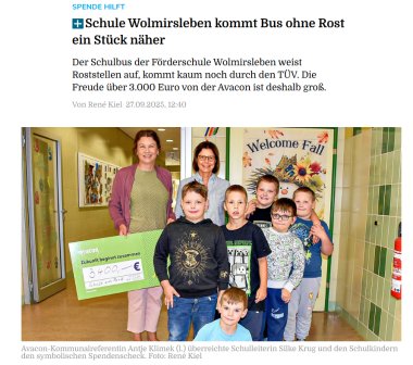 Entrega de la donación por Avacon