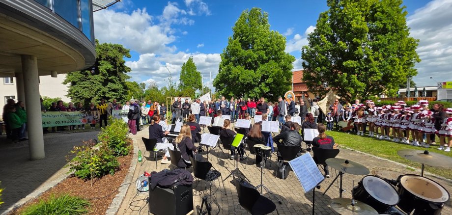 Bigband à Aschersleben lors de son apparition à la maison du district pour la visite du jury du projet culturel Aller.Land.