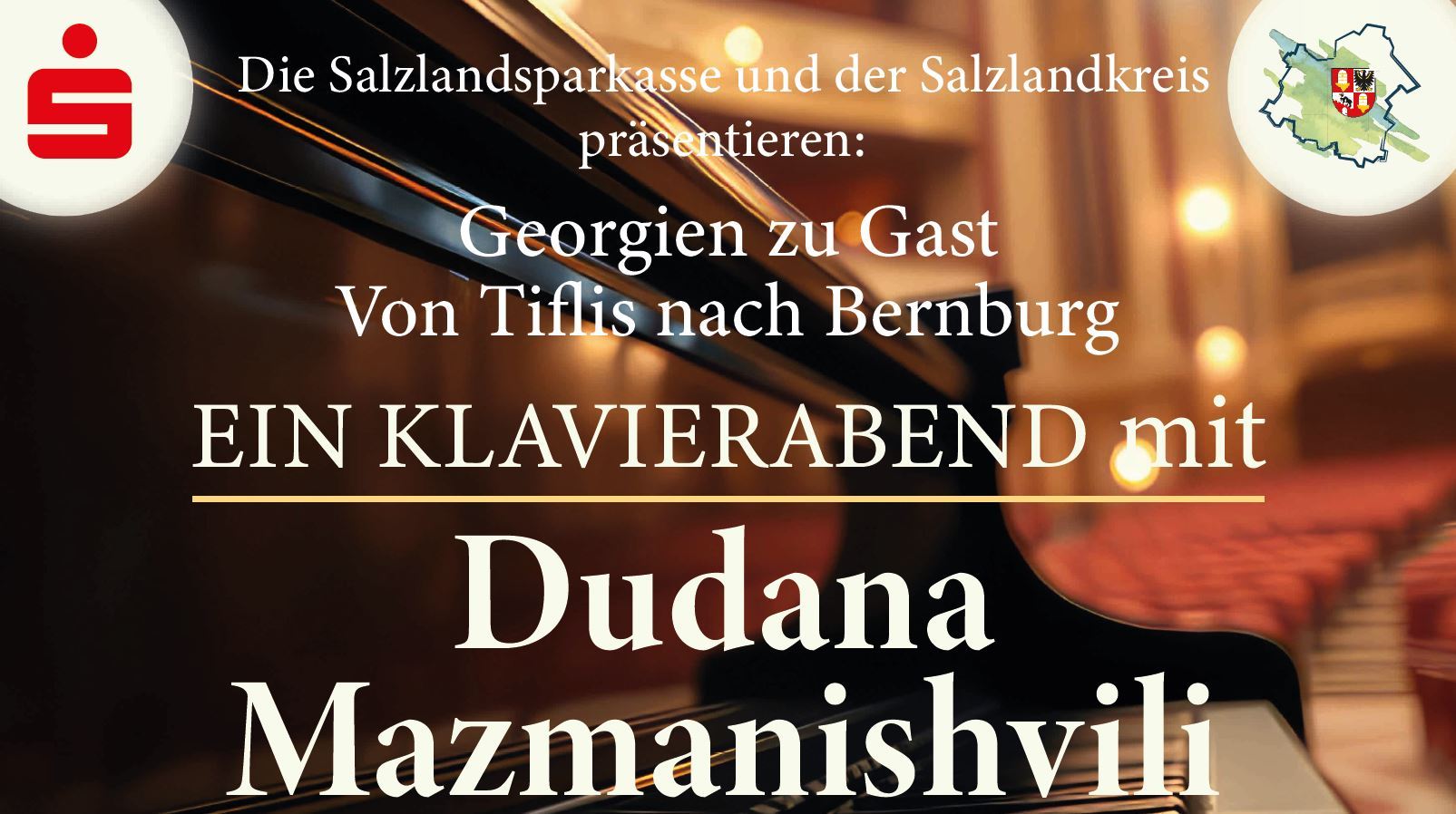 « La Géorgie à l’honneur : de Tbilissi à Bernburg », un récital de piano donné par la conseillère d’ambassade Dudana Mazmanishvili à l’invitation du Salzlandkreis ; concert le 10 octobre au théâtre Carl-Maria-von-Weber de Bernburg (Saale).