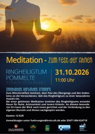 Annonce d'un événement au sanctuaire circulaire de Pömmelte : Samhain et méditation