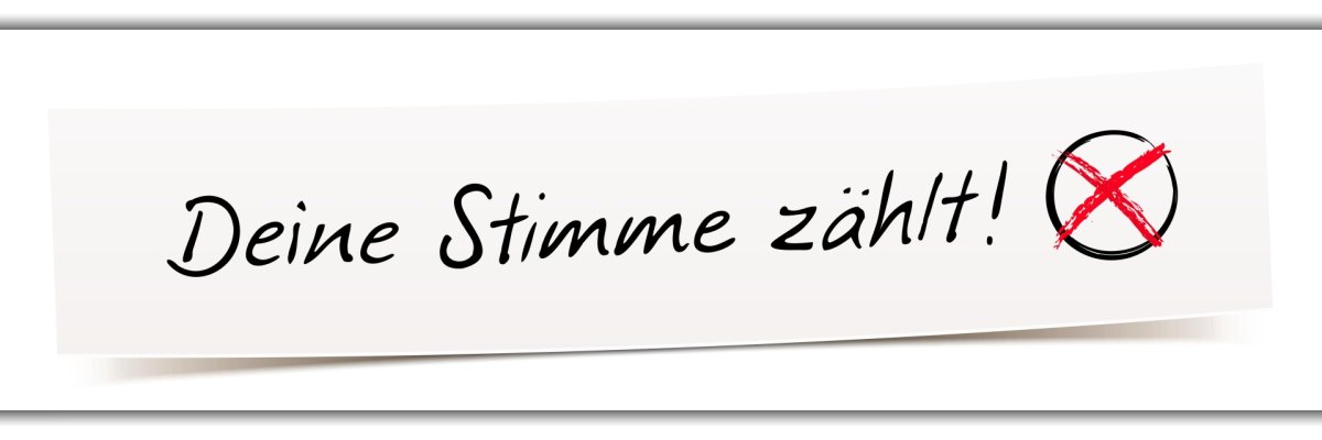 Votre vote compte ! - Écriture manuscrite sur bannière