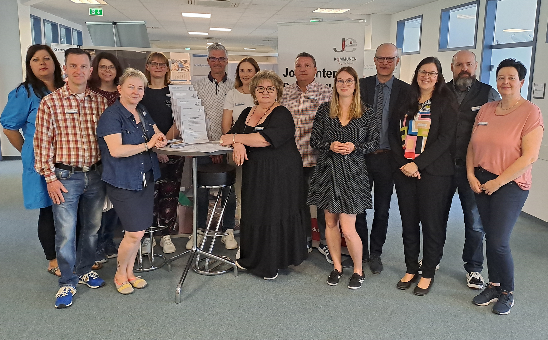 Aktivierungsmesse Jobcenter Salzlandkreis: Jobcenter-Mitarbeiter am Standort Bernburg.