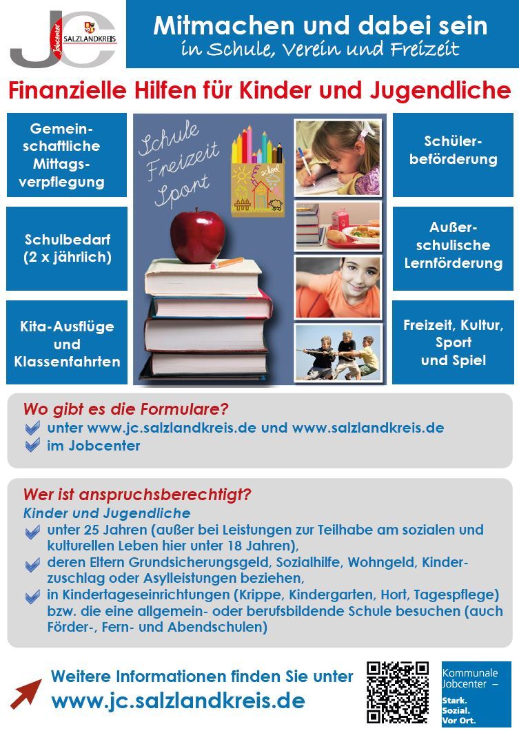Leistungen aus dem Bildungs- und Teilhabepaket und Anspruchsvoraussetzungen
