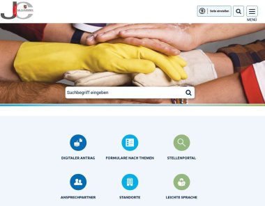 Homepage Abbildung der Startseite.